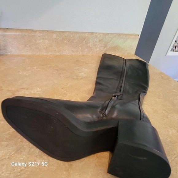 Franco Sarto Black Knee High Boots - Wide Calf - Picture 7 of 16